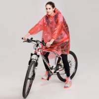 with sleeve elastic disposable pe hooded poncho