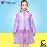 durable pvc rain ponchos children in clear printing