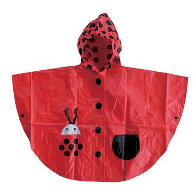 Cute Kids PVC Rain Poncho